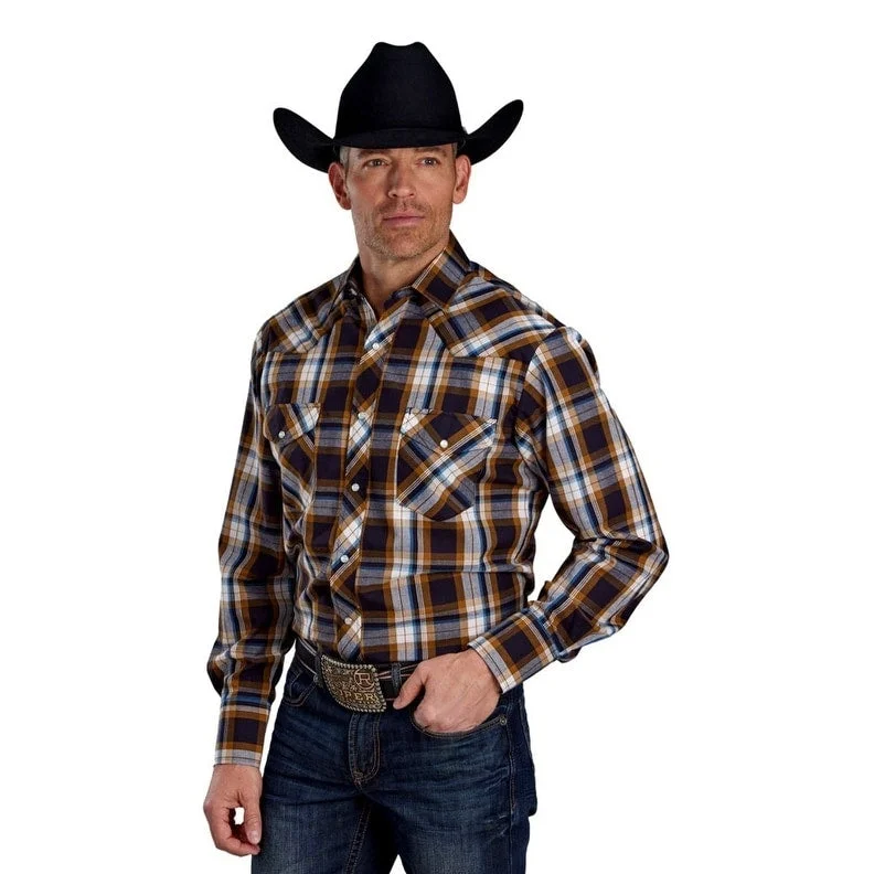 Cozy Sweatshirts Warm Sweaters Roper Western Shirt Mens Plaid Snaps L/S Brown 01-001-0101-6086 BR Cozy Sweatshirts Warm Sweaters Roper Western Shirt Mens Plaid Snaps L/S Brown 01-001-0101-6086 BR