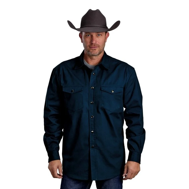 Soft Jackets Urban Accessories Roper Western Shirt Mens Twill L/S Solid Teal 03-001-0423-6628 BU Soft Jackets Urban Accessories Roper Western Shirt Mens Twill L/S Solid Teal 03-001-0423-6628 BU