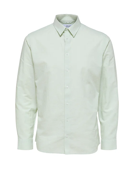 Functional Tops Urban Shirts Selected Homme Classic Linen Shirt, Vetiver