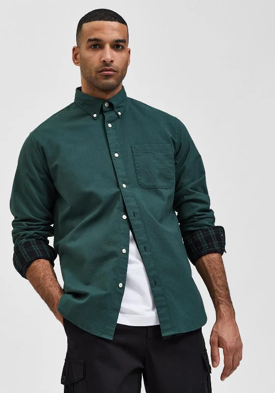 Simple Apparel Urban Footwear Selected Homme Rick Oxford Shirt, Sycamore