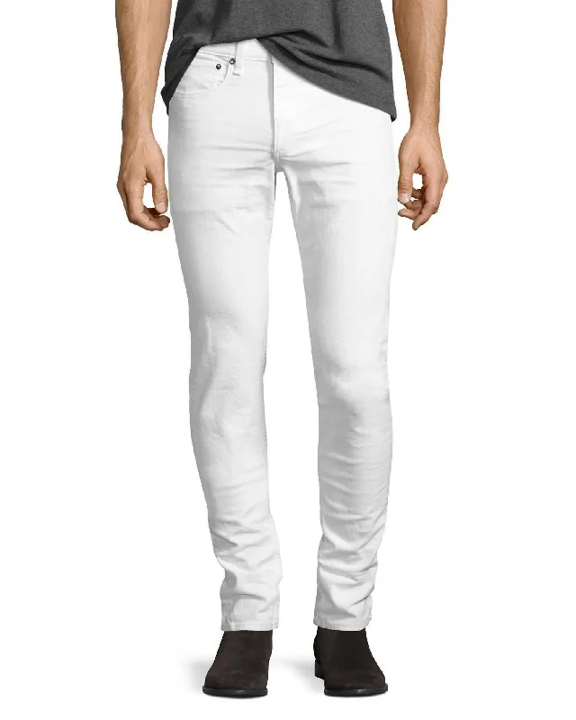 Active Essentials Everyday Footwear Selvedge Skinny Fit Jean In Aged White