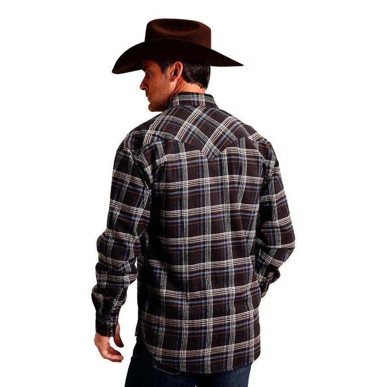 All-Weather Wear Classic Hoodies Stetson Western Shirt Mens L/S Flannel Brown 11-001-0478-6054 BR All-Weather Wear Classic Hoodies Stetson Western Shirt Mens L/S Flannel Brown 11-001-0478-6054 BR
