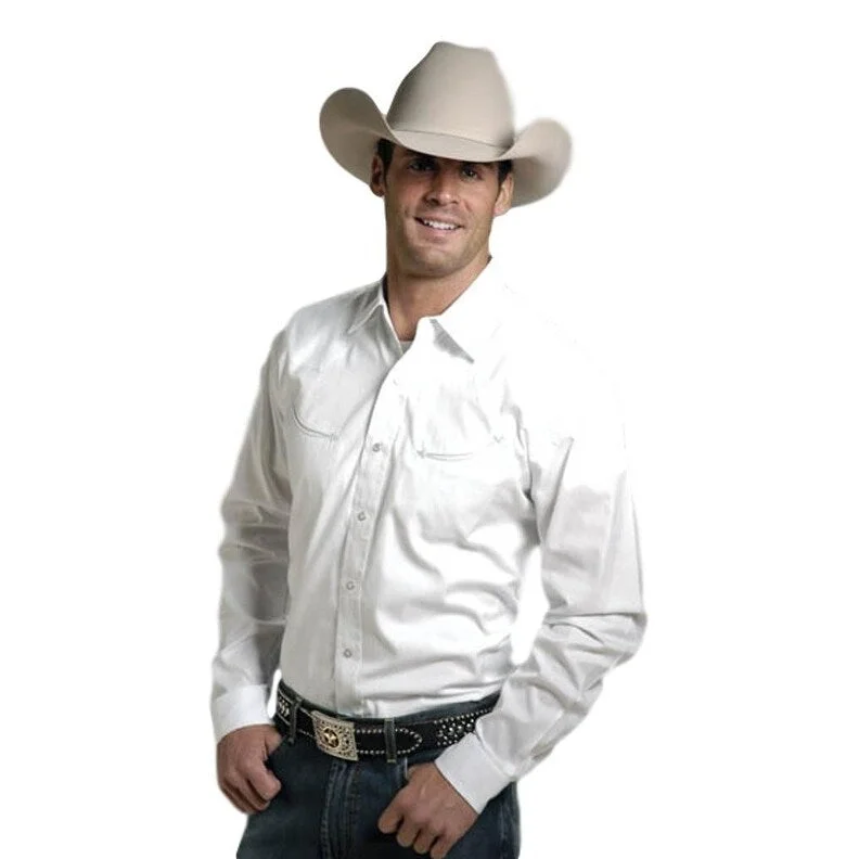 Versatile Outfits Everyday Jackets Stetson Western Shirt Mens Long Sleeve Snap White 11-001-0465-0025 WH