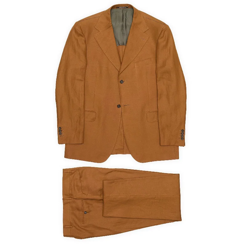 Classic Wear Simple Shirts STUVARD MOOIS Caramel Color Irish Linen Suit EU 56 NEW US 46 Classic Wear Simple Shirts STUVARD MOOIS Caramel Color Irish Linen Suit EU 56 NEW US 46