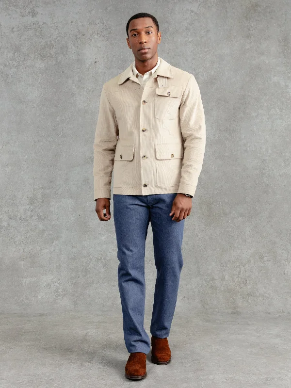Smart Casual Wear Sporty Accessories The Cord Pocket Jacket - Alabaster