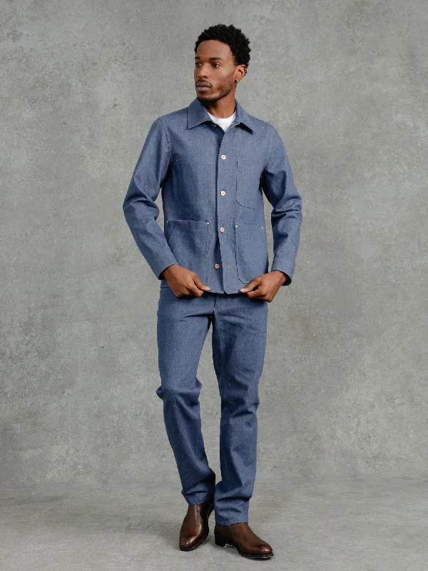 Comfy Hoodies Fashion Shirts The Denim Mill Jacket - Azure