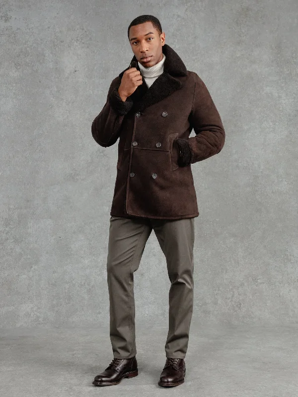 Comfy Sweaters Comfortable Suits The Suede Shearling Peacoat