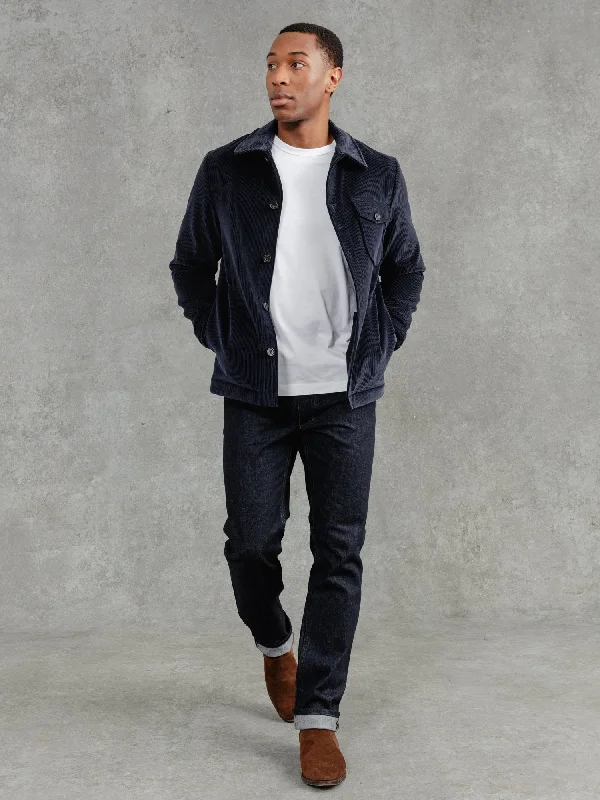 Stylish Looks Athletic Pants The Stamford Cord Shacket - Ink