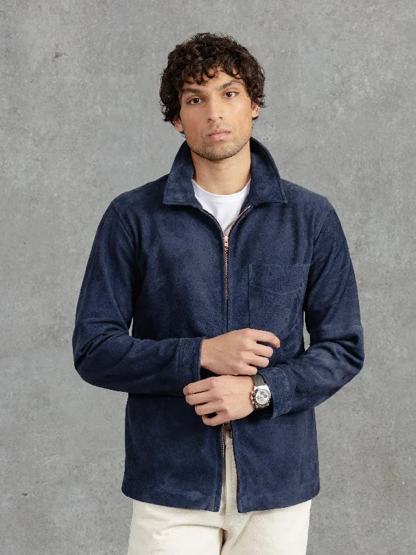 Practical Looks Relaxed Tops The Suede Panelled Overshirt
