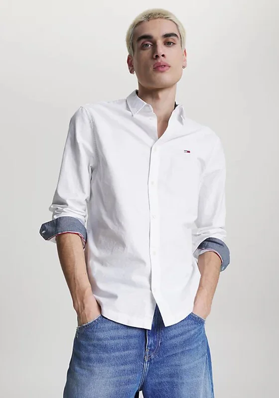 Sporty Wardrobe Smart Jeans Tommy Jeans Classic Oxford Shirt, White