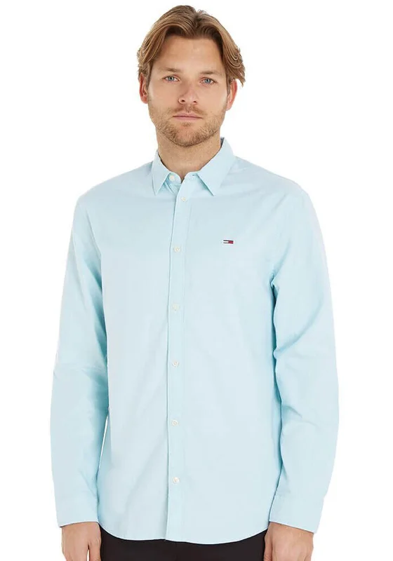 Easy Fit Modern Pants Tommy Jeans Classic Oxford Shirt, Shoreside Blue