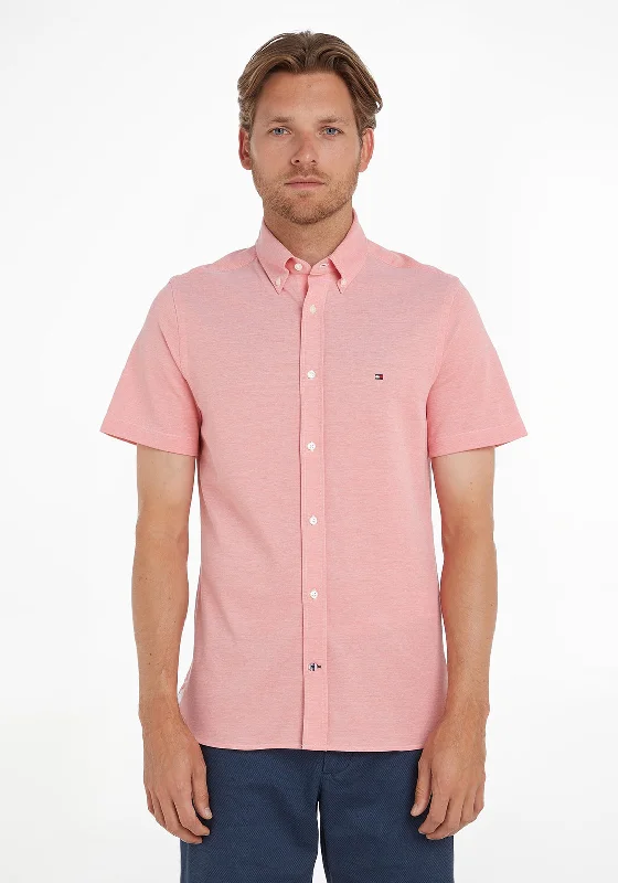 Tommy Hilfiger 1985 Slim Short Sleeve Shirt, Peach Dusk