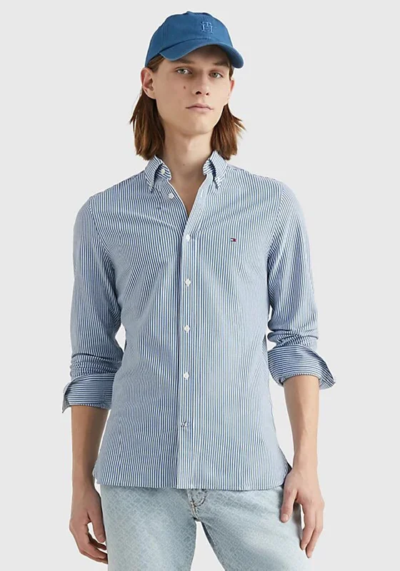 All-Purpose Wear Cool T-shirts Tommy Hilfiger 1985 Pinstripe Shirt, Carbon Navy & Optic White All-Purpose Wear Cool T-shirts Tommy Hilfiger 1985 Pinstripe Shirt, Carbon Navy & Optic White