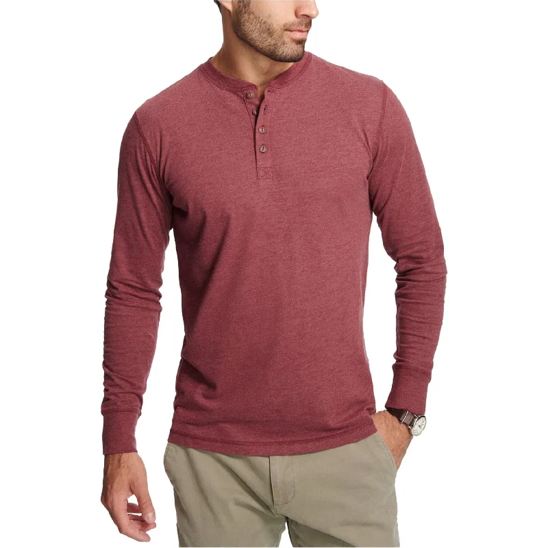 Functional Wear Fashionable T-shirts Weatherproof Mens Vintage Mens Heathered Henley Shirt, Red, Medium Functional Wear Fashionable T-shirts Weatherproof Mens Vintage Mens Heathered Henley Shirt, Red, Medium