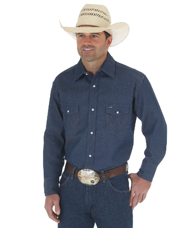 Wrangler Authentic Western Shirt - Rigid Blue Denim