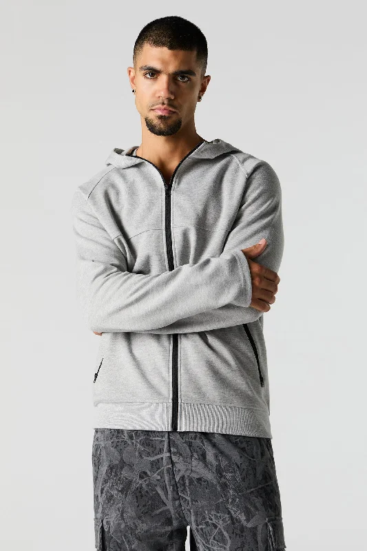 Cool Casuals Relaxed Tops Active Full Zip Fleece Hoodie