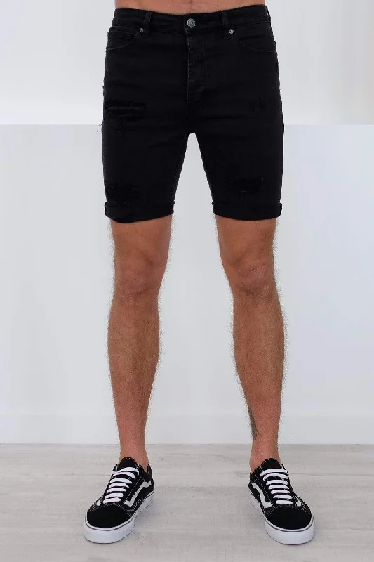 Comfortable Wearables Warm Pants A Dropped Skinny Short Blackout