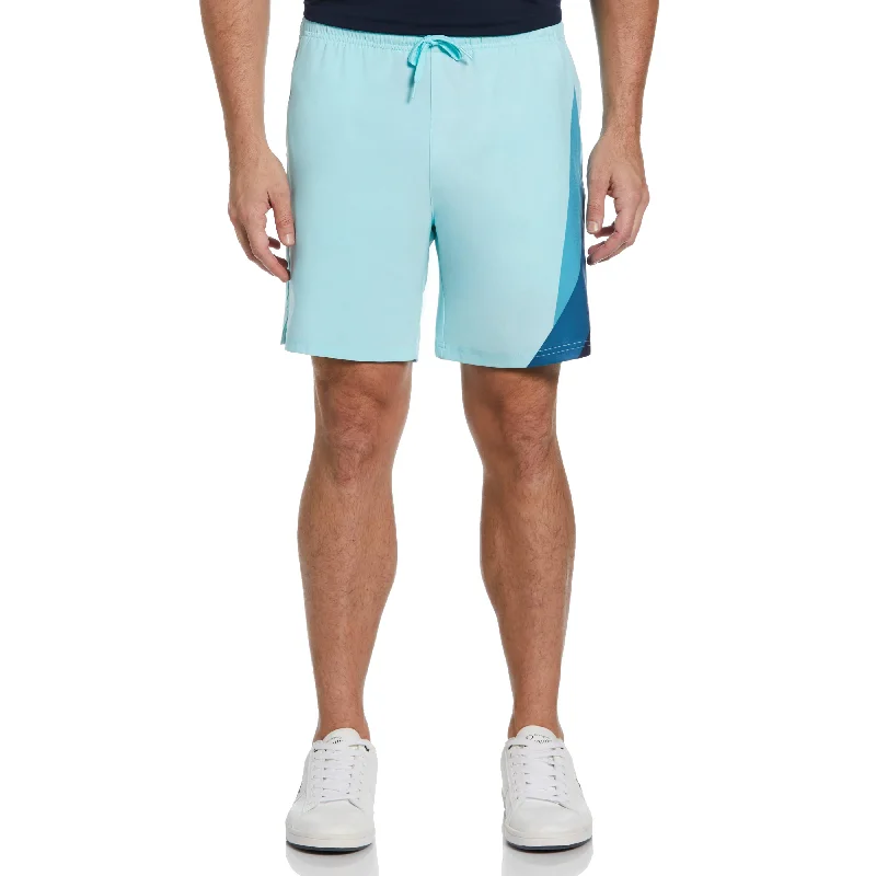 Asymetric Print Performance 7" Tennis Short