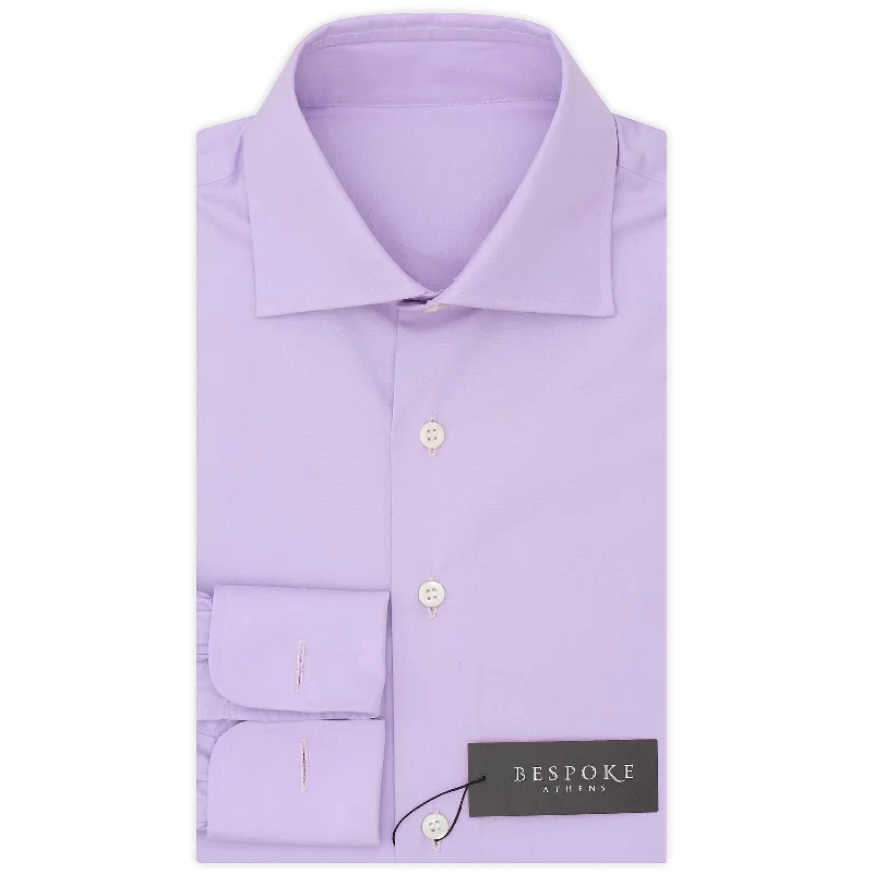 Practical Looks Urban Shirts BESPOKE ATHENS Handmade Light Purple Cotton French Cuff Dress Shirt EU 38 NEW US 15 Practical Looks Urban Shirts BESPOKE ATHENS Handmade Light Purple Cotton French Cuff Dress Shirt EU 38 NEW US 15