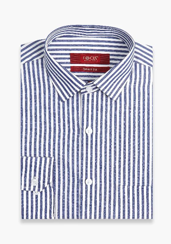 Relaxed Casuals Urban Footwear Blue Lining Dress Shirt