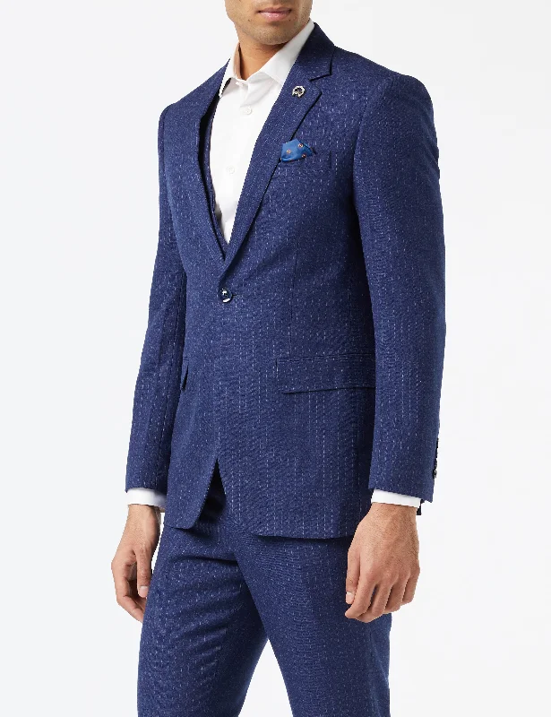 Urban Outfits Modern Pants BLUE PINSTRIPE SINGLE BREASTED JACKET & WAISTCOAT