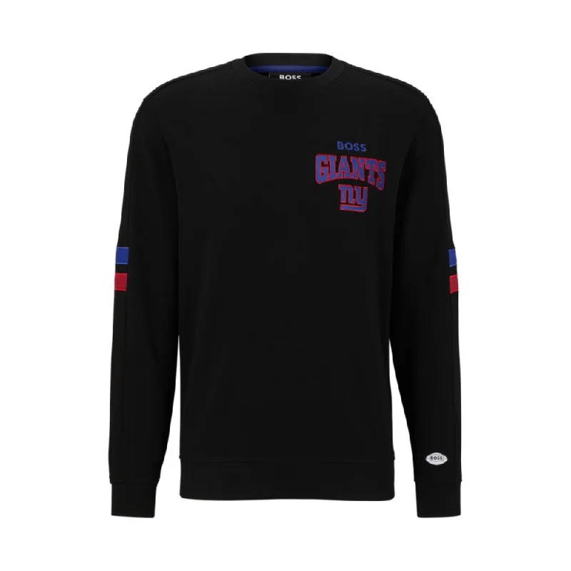 Cozy Looks Street Styles BOSS x NFL cotton-terry sweatshirt with collaborative branding Cozy Looks Street Styles BOSS x NFL cotton-terry sweatshirt with collaborative branding