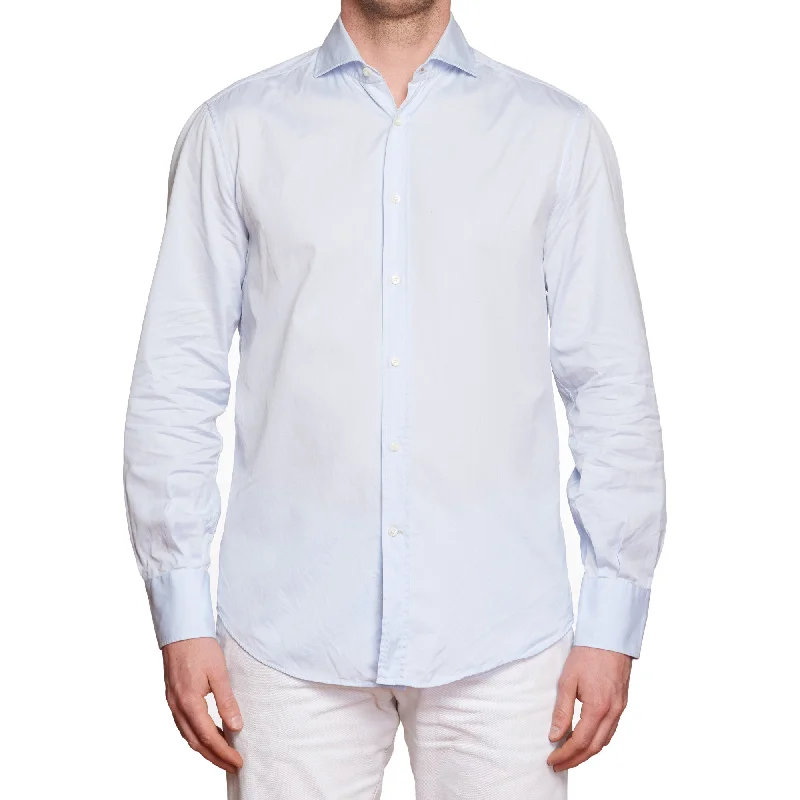 Modern Casuals Urban Footwear BRUNELLO CUCINELLI Blue Cotton Dress Shirt Size M Basic Fit Modern Casuals Urban Footwear BRUNELLO CUCINELLI Blue Cotton Dress Shirt Size M Basic Fit