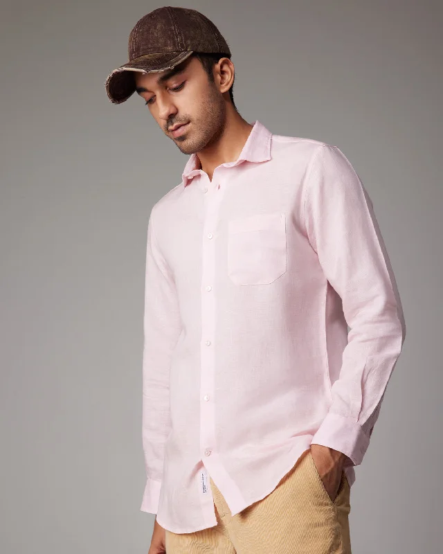 Sporty Essentials Urban Accessories Soft Washed Linen Shirt - Pink