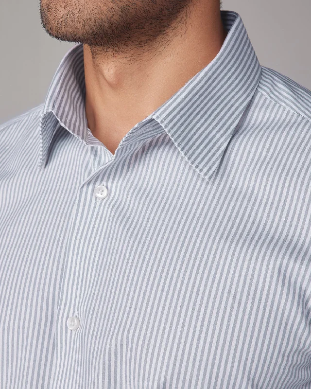 Casual Layers Casual Suits Bengal Striped Shirt - Grey