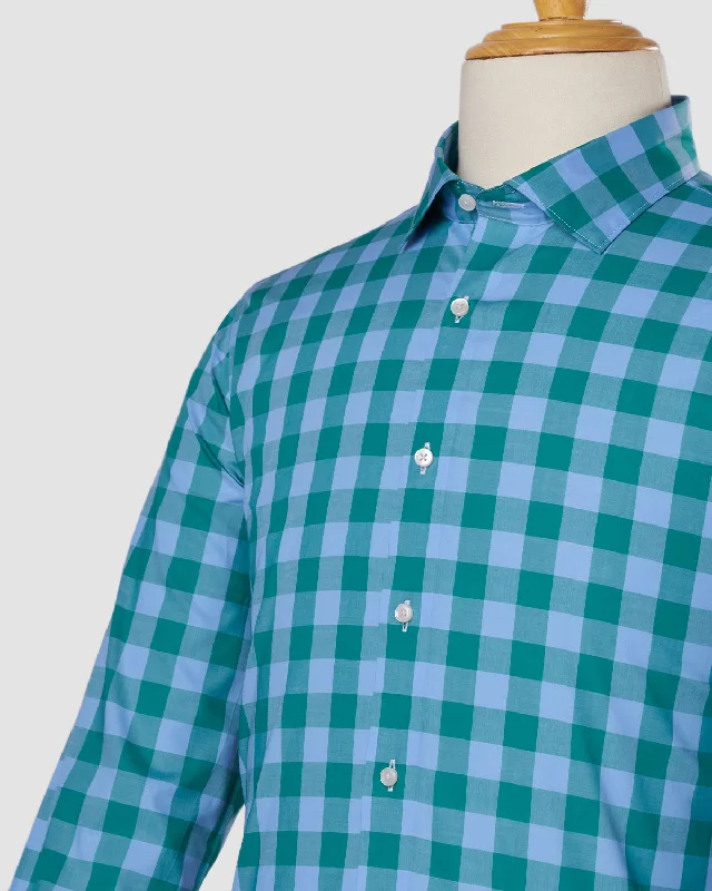 Street-Friendly Wear Comfortable Hoodies Somelos Peacock Checked Shirt