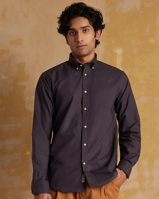 Everyday Jackets Comfortable Hoodies Washed Oxford Shirt - Charcoal