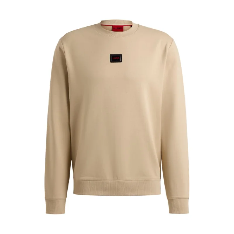 Cotton-terry regular-fit sweatshirt with logo trim