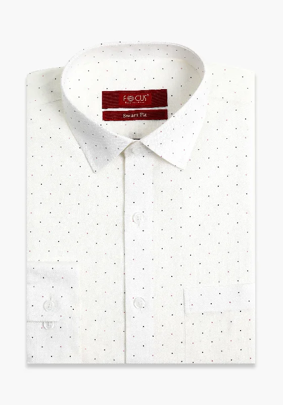 Street Gear Casual Jackets Cream Doted Dress Shirt