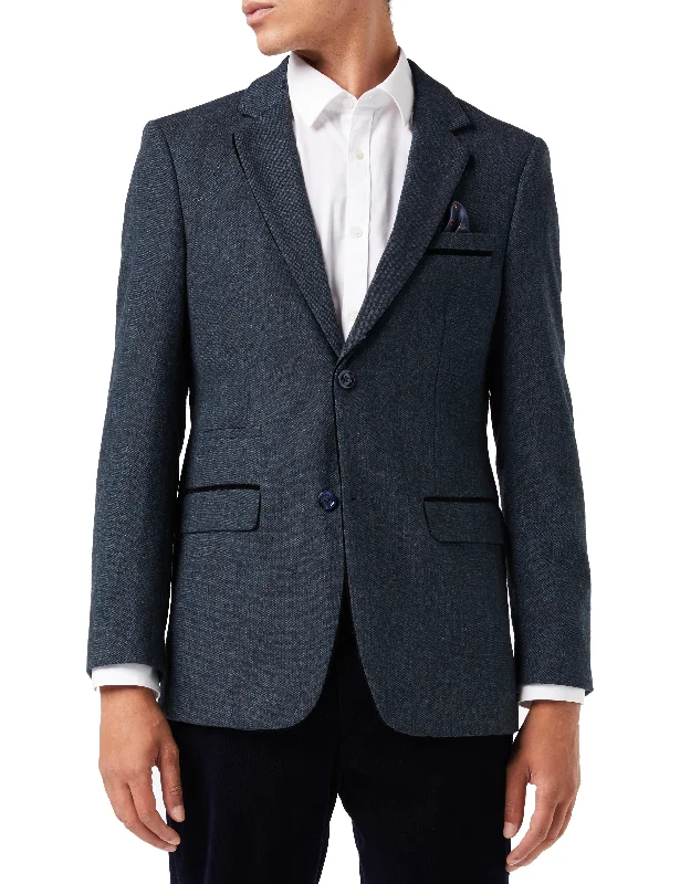 All-Purpose Wear Trendy Sweatshirts DANE - BLUE TWEED BLAZER