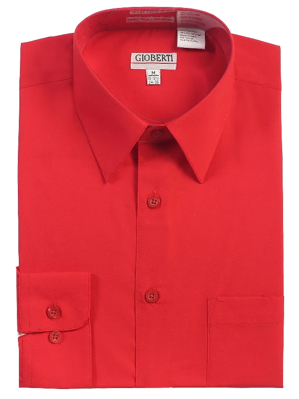 Lightweight Apparel Casual Footwear Men's Long Sleeve Shirt, Red