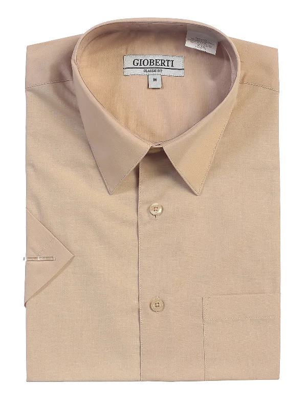 Cool Gear Trendy Shirts Men's Short Sleeve Shirt, Khaki