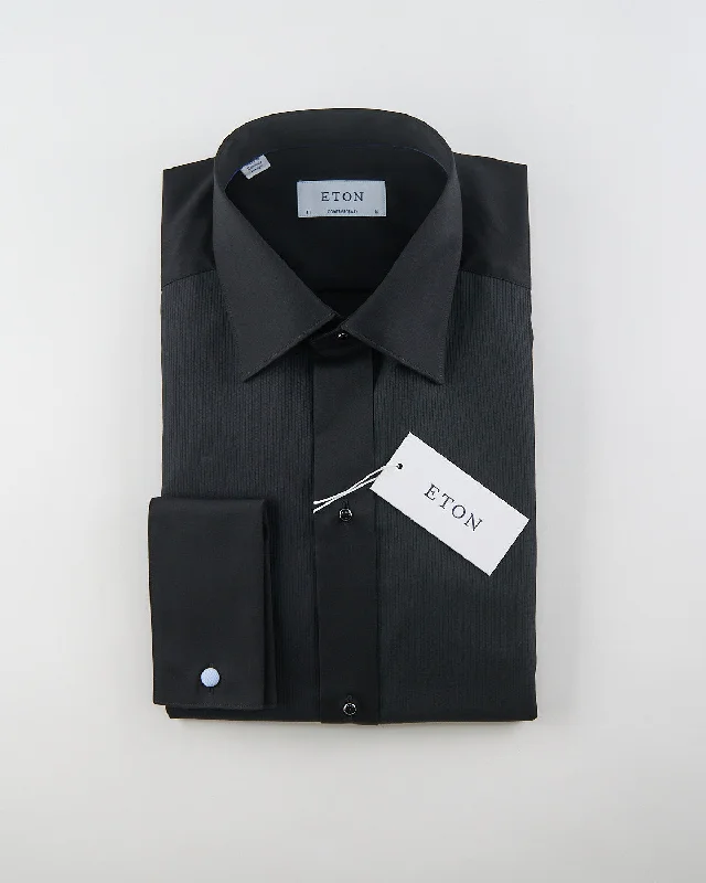 Urban Gear Simple Jeans Black Fine Striped Bib Contemporary Evening Shirt
