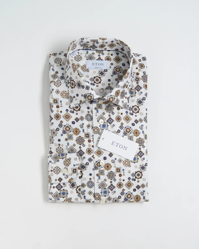 Lightwear Options Bold Pants Multi Motif Signature Twill Contemporary Shirt