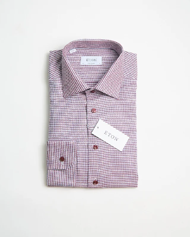 Easy Pants Modern Footwear Red Houndstooth Signature Twill Contemporary Shirt