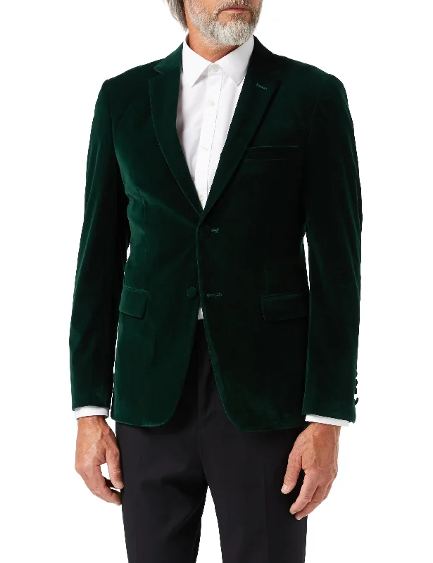 Cool Streetwear Relaxed Sweaters GARY- GREEN VELVET BLAZER