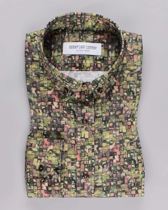 Stylish Layers Simple Shirts Granite Print Shirt