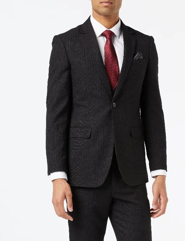 Lightwear Options Casual Looks GREY PINSTRIPE SINGLE BREASTED JACKET & WAISTCOAT