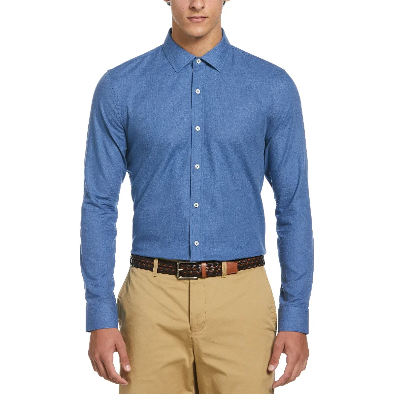 Comfy Sweaters Warm Outerwear Harrington Chambray Dress Shirt