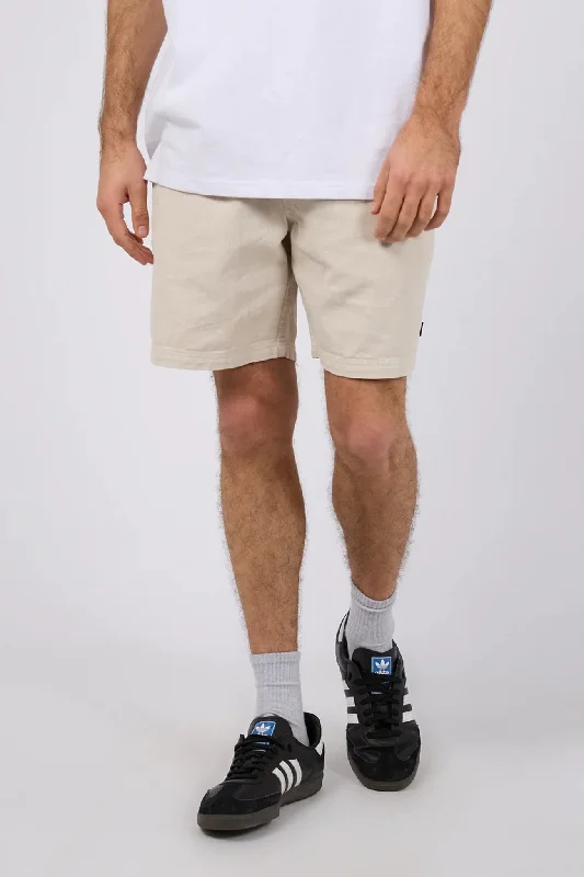 Lightweight Apparel Cozy Outerwear Hemp Elastic Waist Short Natural