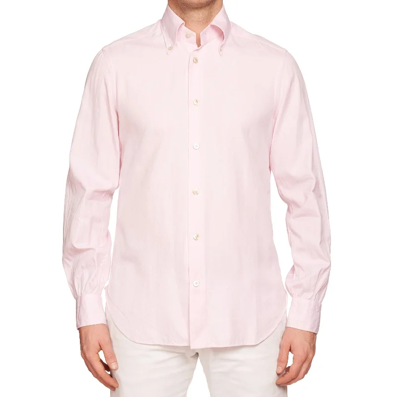 Comfortable Knitwear Casual Tops KITON Napoli Handmade Bespoke Pink Oxford Cotton Button-Down Shirt EU 39 US 15.5 Comfortable Knitwear Casual Tops KITON Napoli Handmade Bespoke Pink Oxford Cotton Button-Down Shirt EU 39 US 15.5