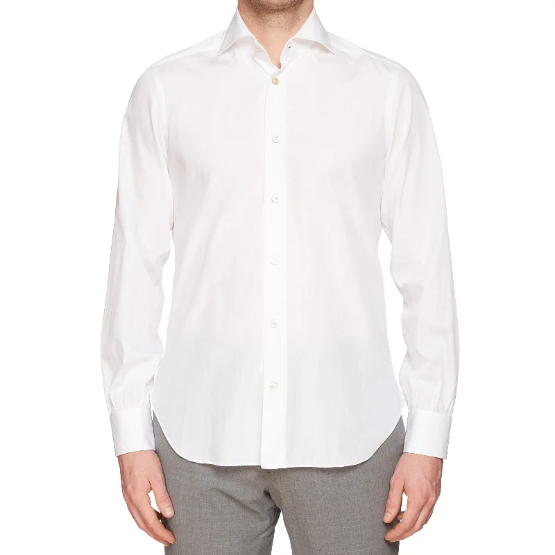 Urban Style Trendy Footwear KITON Napoli Handmade Bespoke White Poplin Cotton Dress Shirt EU 39 NEW US 15.5 Urban Style Trendy Footwear KITON Napoli Handmade Bespoke White Poplin Cotton Dress Shirt EU 39 NEW US 15.5