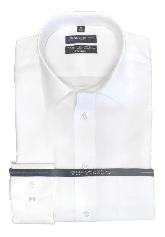 Classic Pieces Comfortable Hoodies Leo Chevalier 100% Cotton Non-Iron White Dress Shirt - 225170 0198/0199 Classic Pieces Comfortable Hoodies Leo Chevalier 100% Cotton Non-Iron White Dress Shirt - 225170 0198/0199