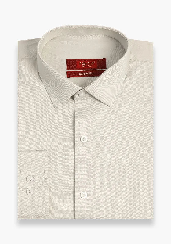 Premium Fit Stylish Accessories Light Grey Perfect Plain Dress Shirt
