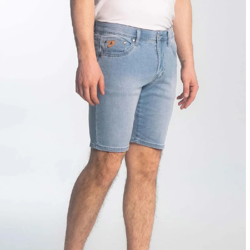 Soft Layers Cool T-shirts Lois Dennis Bleach Blue Denim Shorts - 1811-6929-90
