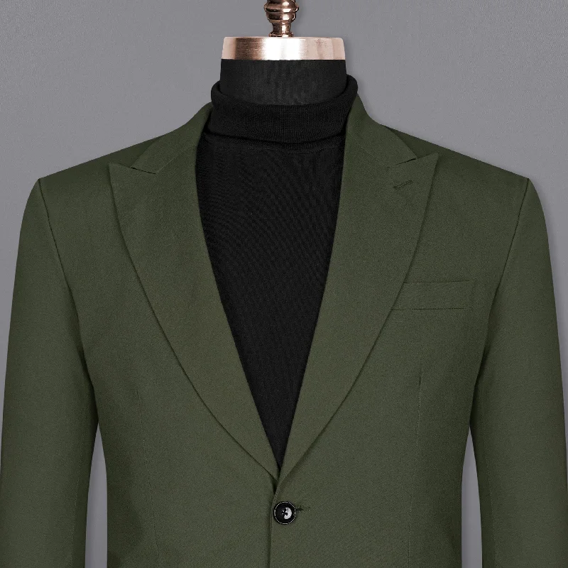 Lunar Green Premium Cotton Blazer